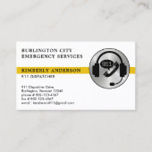 Dispatcher Emergency Services aangepaste Logo QR-c Visitekaartje (Voorkant)