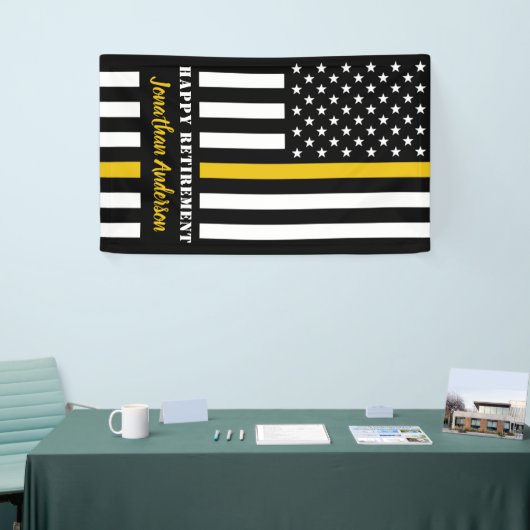 Dispatcher Gold Line Gefeliciteerd pensionering Spandoek (Beurs)