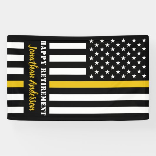 Dispatcher Gold Line Gefeliciteerd pensionering Spandoek (Horizontaal)