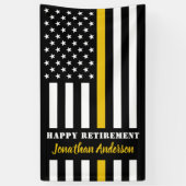 Dispatcher Gold Line Gefeliciteerd pensionering Spandoek (Verticaal)