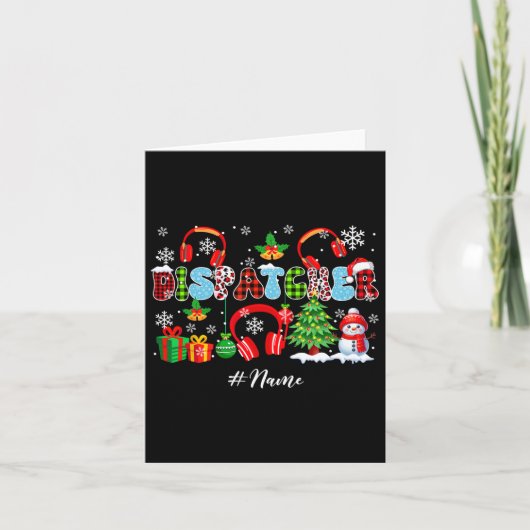 Dispatcher Kerstboom Leopard Santa Snowman Jo Kaart (Voorkant)