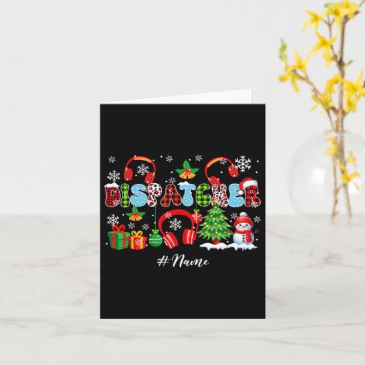 Dispatcher Kerstboom Leopard Santa Snowman Jo Kaart (Gele Bloem)