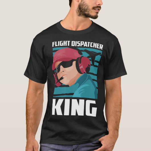 Dispatcher King Gold  Thin Yellow Line Flight Disp T-shirt (Voorkant)