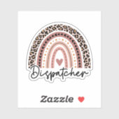 Dispatcher Leopard Rainbow, Noodzender Sticker (Vel)