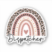 Dispatcher Leopard Rainbow, Noodzender Sticker (Voorkant)