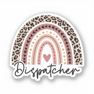 Dispatcher Leopard Rainbow, Noodzender Sticker