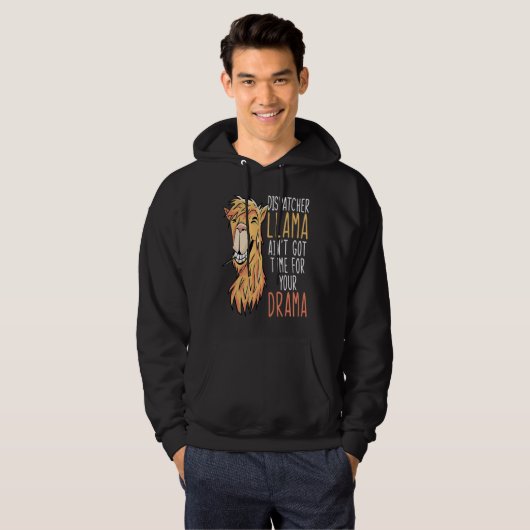 Dispatcher Llama Dispatch Operator First Responder Hoodie (Voorkant volledig)