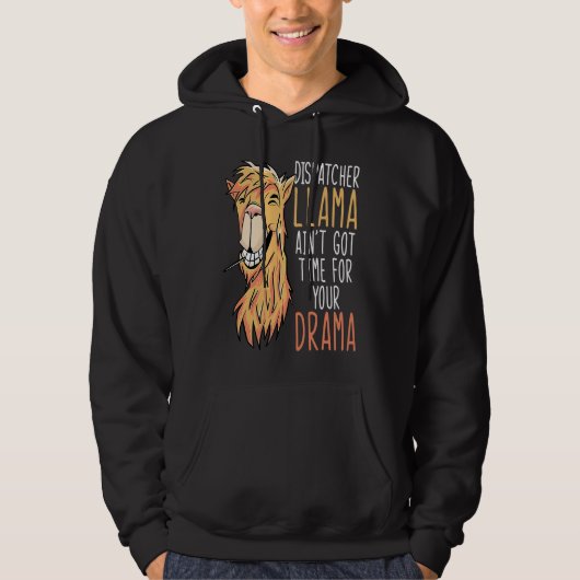 Dispatcher Llama Dispatch Operator First Responder Hoodie (Voorkant)