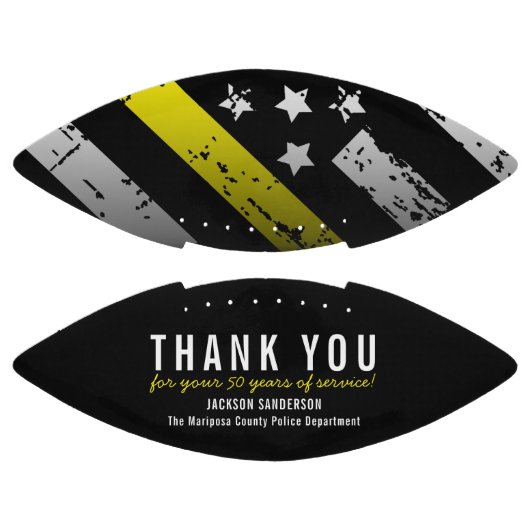 Dispatcher Pensioen Jubileum Gele Lijn Vlag American Football (Panelen)