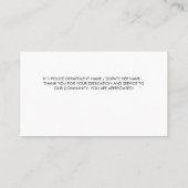 Dispatcher Police 911 Dunne gouden lijn Dank u Visitekaartje (Achterkant)