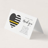 Dispatcher Thin Gold Line 911 Politie Bedankt Visitekaartje (Voorkant)