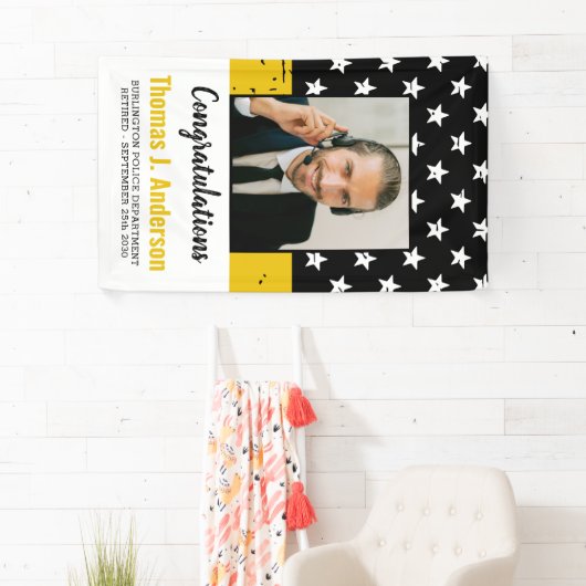 Dispatcher Thin Gold Line Aangepaste foto-ontvangs Spandoek (Insitu)