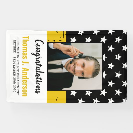 Dispatcher Thin Gold Line Aangepaste foto-ontvangs Spandoek (Horizontaal)