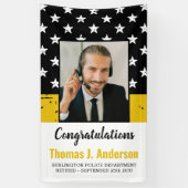 Dispatcher Thin Gold Line Aangepaste foto-ontvangs Spandoek (Verticaal)