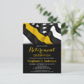 Dispatcher Thin Gold Line American Flag Retirement Briefkaart (Staand voorkant)