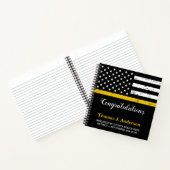 Dispatcher Thin Gold Line Flag Retirement Guest Notitieboek (Binnen)