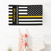 Dispatcher Thin Gold Line Flag Retirement Party Spandoek (Insitu)