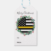 Dispatcher Thin Gold Line Kerstmis Cadeaulabel (Voorkant)