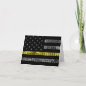 Dispatcher Thin Yellow Line Flag Bedankkaart (Voorkant)