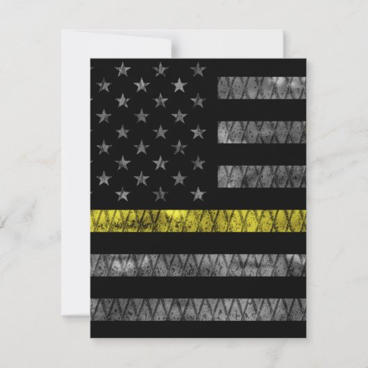 Dispatcher Thin Yellow Line Flag Bedankkaart (Voorkant)