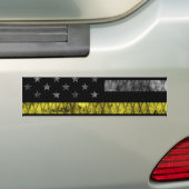 Dispatcher Thin Yellow Line Flag Bumpersticker (Op auto)
