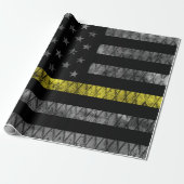 Dispatcher Thin Yellow Line Flag Cadeaupapier (Uitgerold)