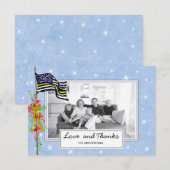 Dispatcher Thin Yellow Line Flag Family Foto Bedankkaart (Voorkant / Achterkant)
