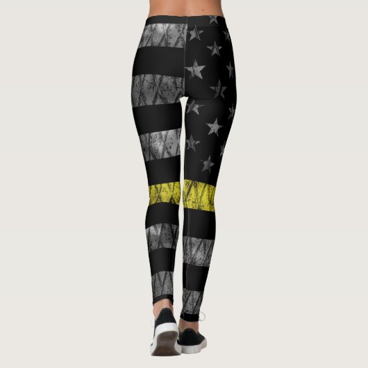 Dispatcher Thin Yellow Line Flag Leggings (Achterkant)