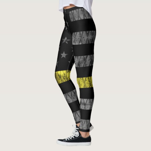Dispatcher Thin Yellow Line Flag Leggings (Links)