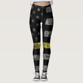 Dispatcher Thin Yellow Line Flag Leggings (Voorkant)