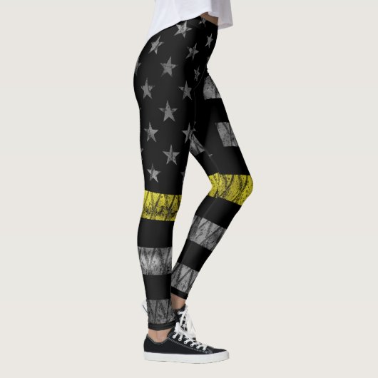 Dispatcher Thin Yellow Line Flag Leggings (Rechts)