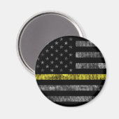 Dispatcher Thin Yellow Line Flag Magneet (Voorkant / Achterkant)
