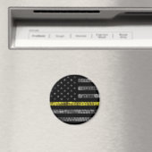 Dispatcher Thin Yellow Line Flag Magneet (Insitu (Vaatwasser))