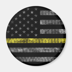 Dispatcher Thin Yellow Line Flag Magneet