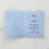 Dispatcher Thin Yellow Line Flag Merry Kerstmis Feestdagen Kaart (Binnen)