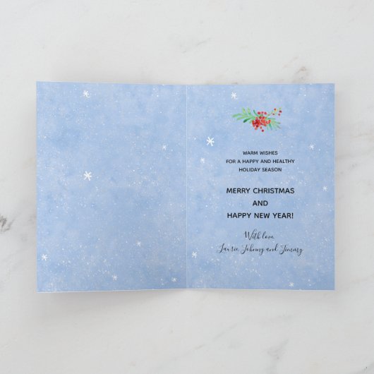 Dispatcher Thin Yellow Line Flag Merry Kerstmis Feestdagen Kaart (Binnen)