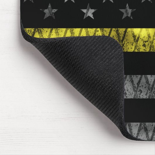 Dispatcher Thin Yellow Line Flag Muismat (Hoek)