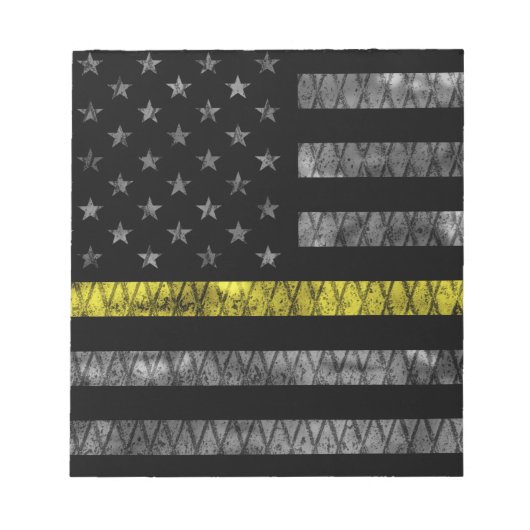 Dispatcher Thin Yellow Line Flag Notitieblok (Voorkant)