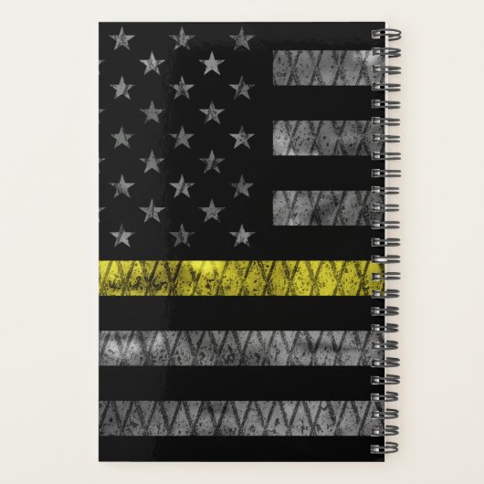 Dispatcher Thin Yellow Line Flag Planner (Achterkant)