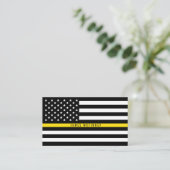 Dispatcher Thin Yellow Line Flag Professional Visitekaartje (Staand voorkant)