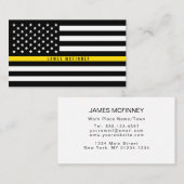 Dispatcher Thin Yellow Line Flag Professional Visitekaartje (Voorkant / Achterkant)