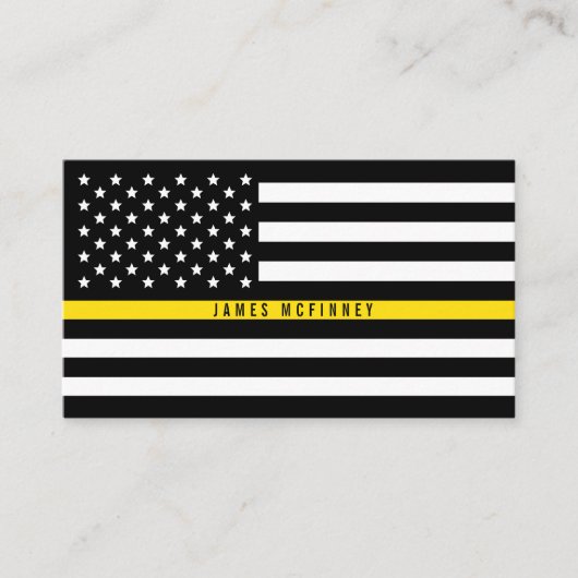 Dispatcher Thin Yellow Line Flag Professional Visitekaartje (Voorkant)