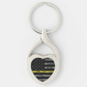 Dispatcher Thin Yellow Line Flag Sleutelhanger