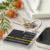 Dispatcher Thin Yellow Line Flag Sleutelhanger (Voorkant Rechts)