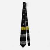 Dispatcher Thin Yellow Line Flag Stropdas (Voorkant)
