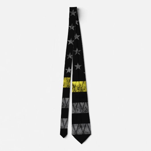 Dispatcher Thin Yellow Line Flag Stropdas (Achterkant)