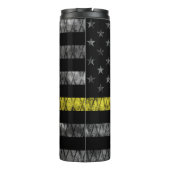 Dispatcher Thin Yellow Line Flag Thermosbeker (Achterkant)