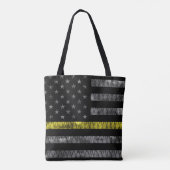 Dispatcher Thin Yellow Line Flag Tote Bag (Achterkant)