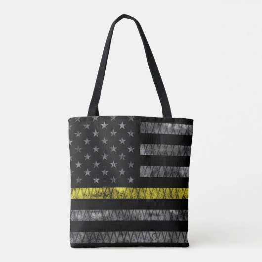 Dispatcher Thin Yellow Line Flag Tote Bag (Achterkant)