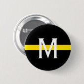 Dispatcher Thin Yellow Line Monogram Ronde Button 5,7 Cm (Voorkant /achterkant)